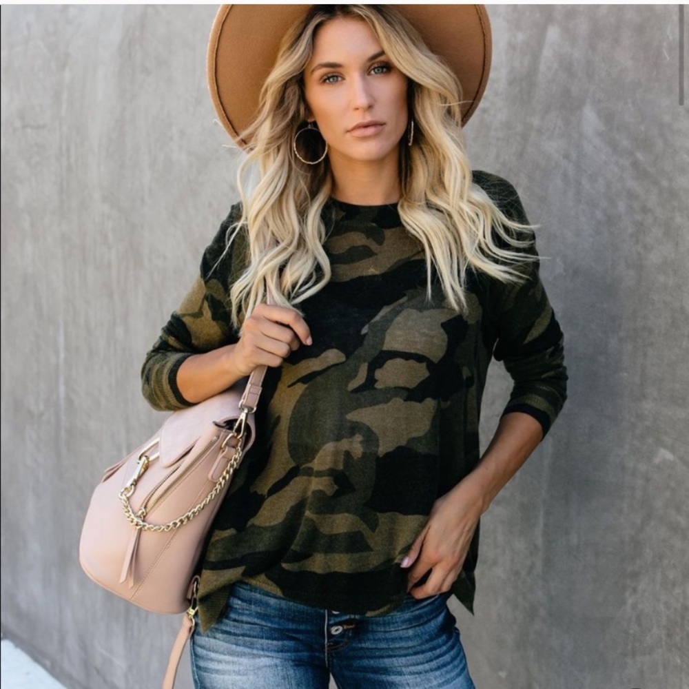 Camo sweater